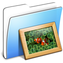 aqua,smooth,folder,picture,photo,pic,image icon
