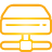 basic, drive, hard, network, yellow icon