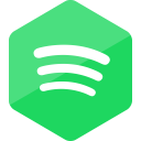 colored, hexagon, high quality, media, social, social media, spotify svg vector icon