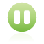 button, green, pause icon