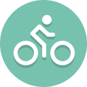 bicycle, bike, biker svg vector icon
