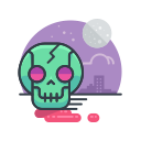 halloween, scary, skeleton, skull, spooky, zombie svg vector icon