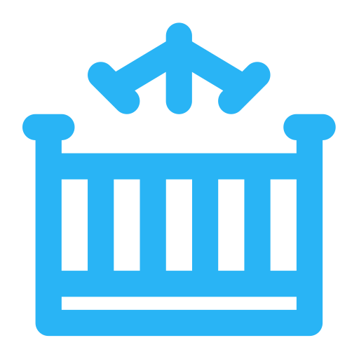 Baby Bed svg vector icon