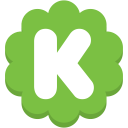 flower, k, kickstarter, media, round, social svg vector icon