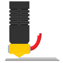 3d print, hotend, printing svg vector icon