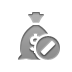 money,bag,dollar,cancel icon
