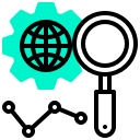 analysis, find, global, graph, magnify, search, world svg vector icon