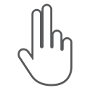 fingers, gesture, hand, interactive, scroll, swipe svg vector icon