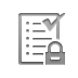 white,list,lock icon
