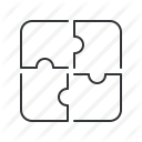communication, connection, content, jigsaw, network, puzzle, relation icon