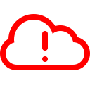cloud, warning svg vector icon