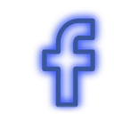 facebook, media, neon, set, social icon