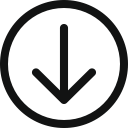 arrow, arrow circle, arrow down, arrowdowncircle, bottom, down svg vector icon