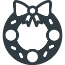christmas, ornament, wreath svg vector icon
