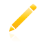 pencil, yellow icon