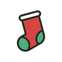 christmas, holidays, sock svg vector icon