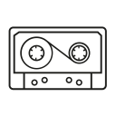 analogic, cassette svg vector icon