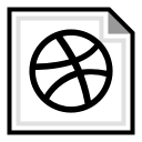 brand, dribbble, online svg vector icon