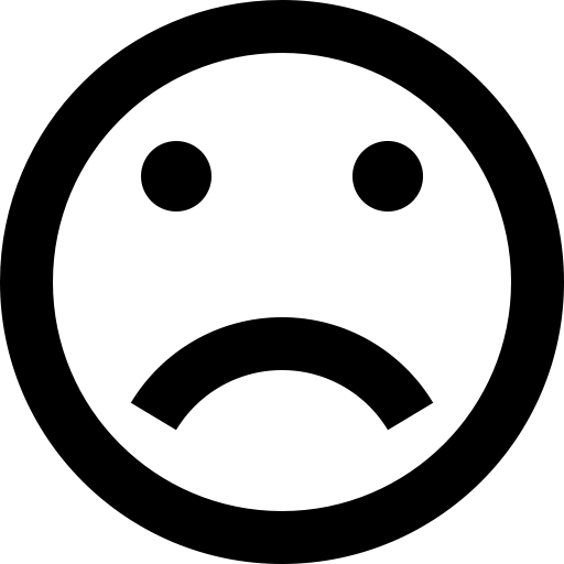 Sad svg vector icon