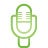 basic, green, microphone icon