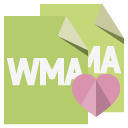 file,format,wma,heart icon