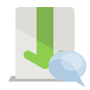 download,speech,bubble icon