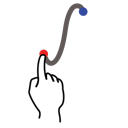 gestureworks, integral, stroke icon