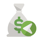 money,bag,left icon