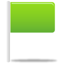 flag, green icon