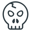 halloween, skull svg vector icon