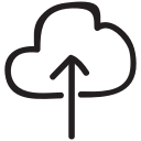 arrow, cloud, computing, data, save, up, upload svg vector icon