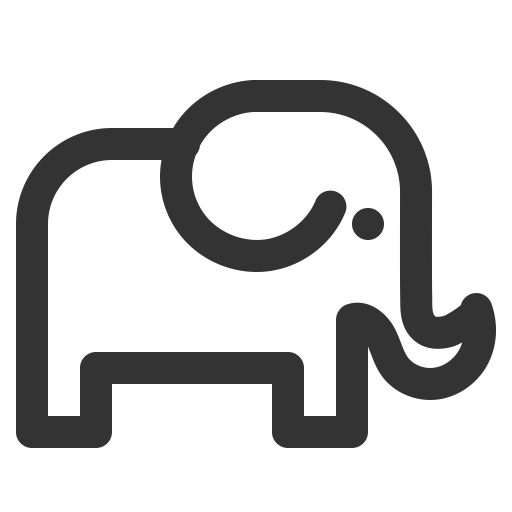 Elephant svg vector icon