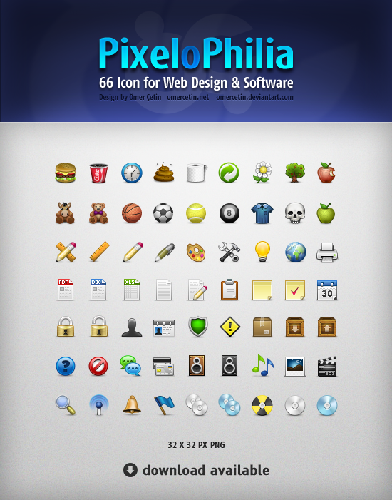 by, cetin, omer, pixelophilia, set icon