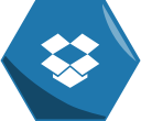 dropbox, hexagon, social svg vector icon