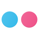 flickr, logo, media, social svg vector icon