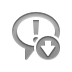 chat,exclamation,down icon