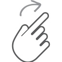 finger, gesture, hand, interactive, right, scroll, swipe svg vector icon