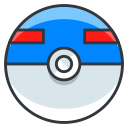 ball, game, go, great, play, pokemon svg vector icon