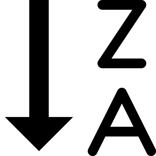 Sort Alpha Desc svg vector icon