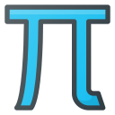 math, mathematics, pi svg vector icon