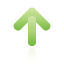 arrow, green, up icon
