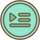 audio, media, media player, music, playlist, video player svg vector icon