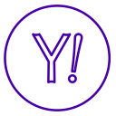 internet, line, neon, network, social, yahoo, yahoo! svg vector icon