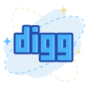 digg, media, social svg vector icon