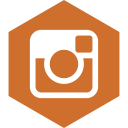 hexagon, instagram, media, social svg vector icon
