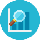 graph, magnifier svg vector icon