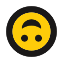 emoji, grin, play, silly, upside down svg vector icon
