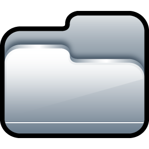 folder,open,silver icon