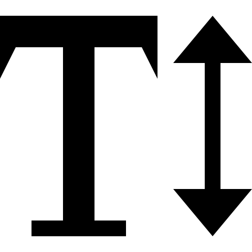 Text Height svg vector icon