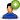 user,male,blue,add icon
